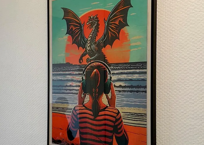 Plage, Vue Et Dragon, Garage Pour Moto * Calais